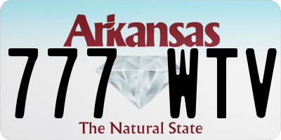 AR license plate 777WTV