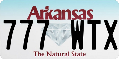 AR license plate 777WTX