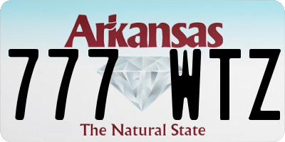 AR license plate 777WTZ