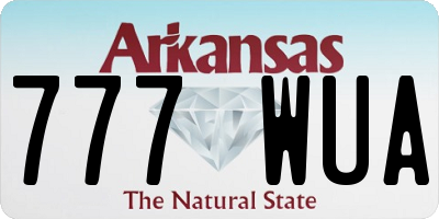 AR license plate 777WUA