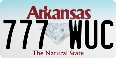 AR license plate 777WUC