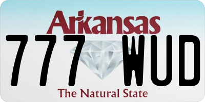 AR license plate 777WUD
