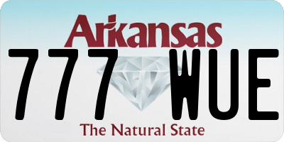 AR license plate 777WUE