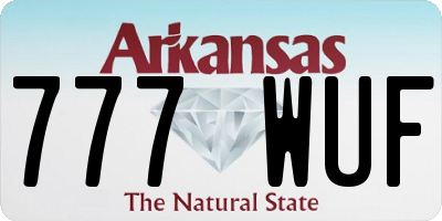 AR license plate 777WUF