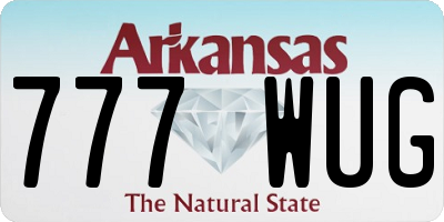 AR license plate 777WUG