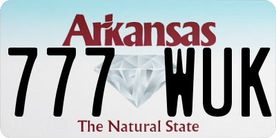 AR license plate 777WUK