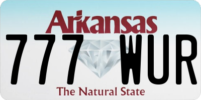 AR license plate 777WUR