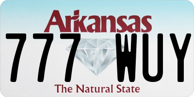 AR license plate 777WUY