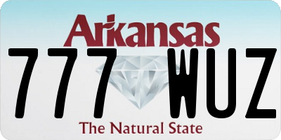 AR license plate 777WUZ