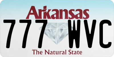 AR license plate 777WVC