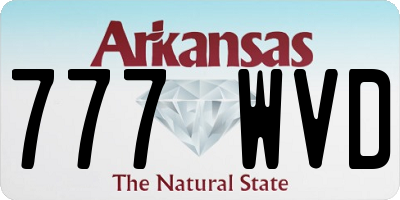 AR license plate 777WVD