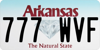 AR license plate 777WVF