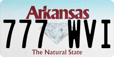AR license plate 777WVI