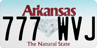 AR license plate 777WVJ