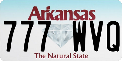AR license plate 777WVQ