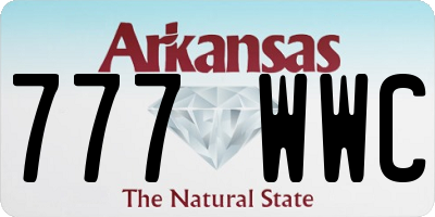 AR license plate 777WWC