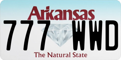 AR license plate 777WWD