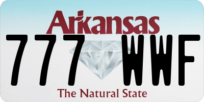 AR license plate 777WWF