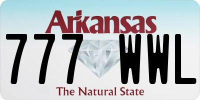 AR license plate 777WWL