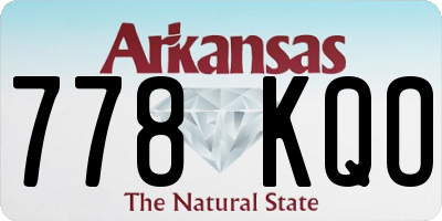 AR license plate 778KQO