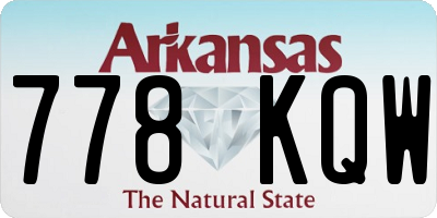AR license plate 778KQW