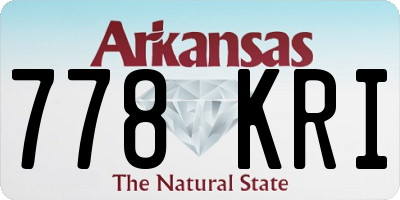 AR license plate 778KRI