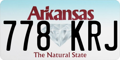 AR license plate 778KRJ