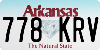 AR license plate 778KRV