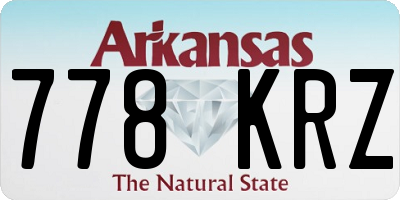 AR license plate 778KRZ