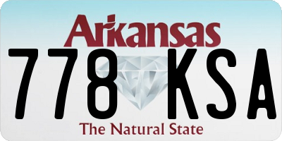 AR license plate 778KSA