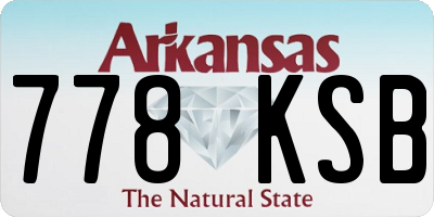 AR license plate 778KSB