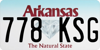AR license plate 778KSG