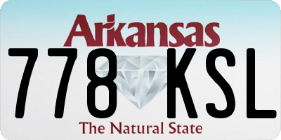AR license plate 778KSL