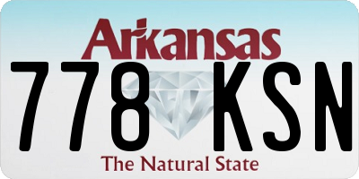 AR license plate 778KSN