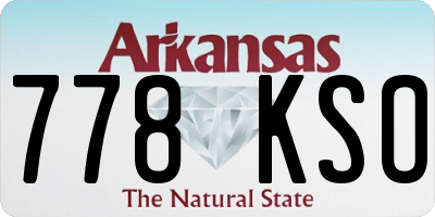 AR license plate 778KSO