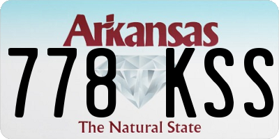AR license plate 778KSS