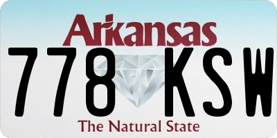 AR license plate 778KSW