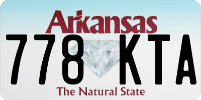 AR license plate 778KTA