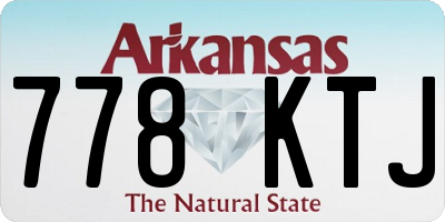 AR license plate 778KTJ