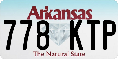 AR license plate 778KTP