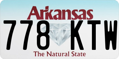 AR license plate 778KTW