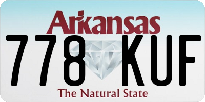 AR license plate 778KUF