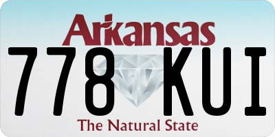AR license plate 778KUI