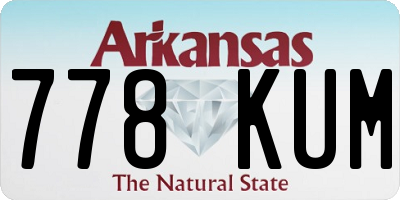 AR license plate 778KUM