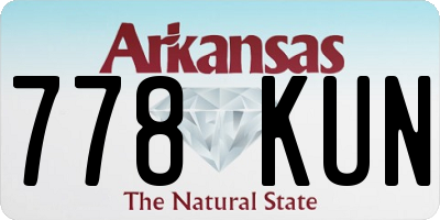 AR license plate 778KUN