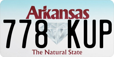 AR license plate 778KUP