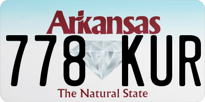 AR license plate 778KUR