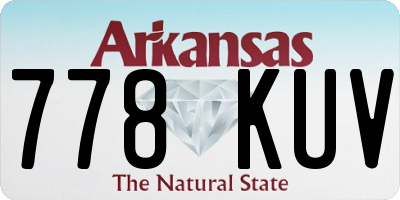 AR license plate 778KUV