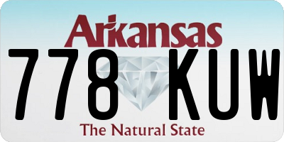 AR license plate 778KUW