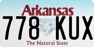 AR license plate 778KUX